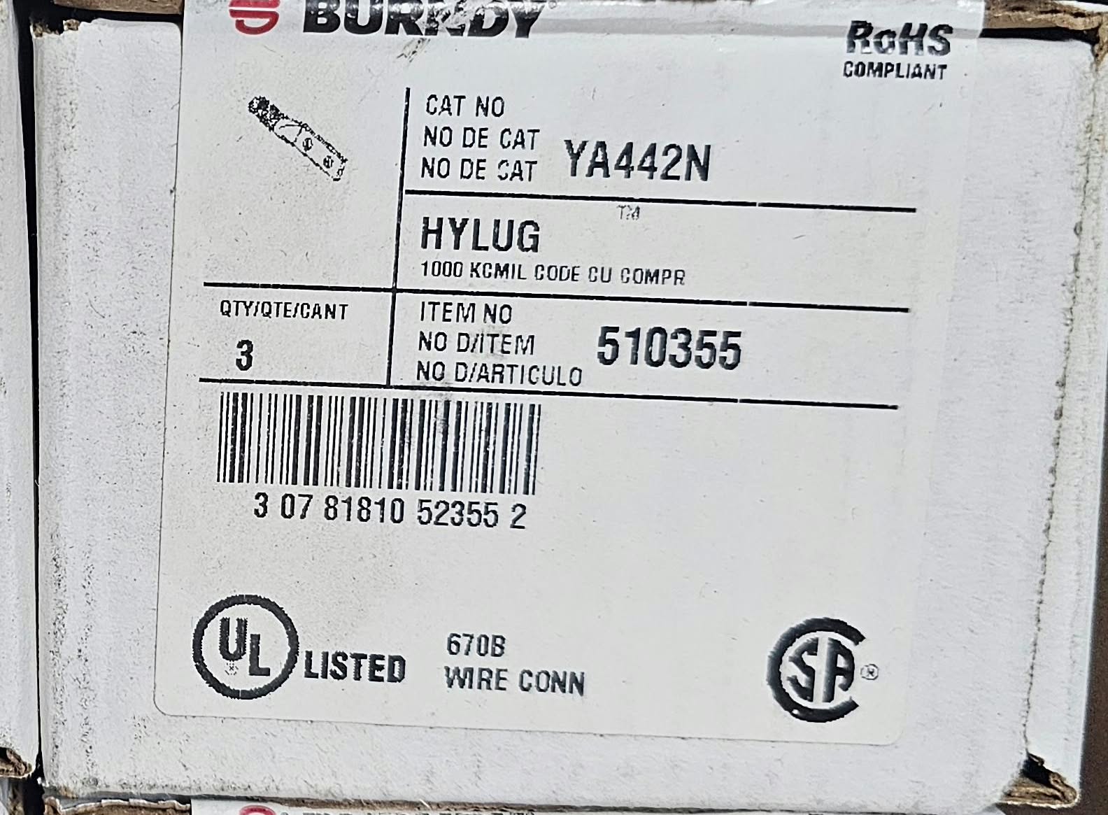 Burndy Cable Lug